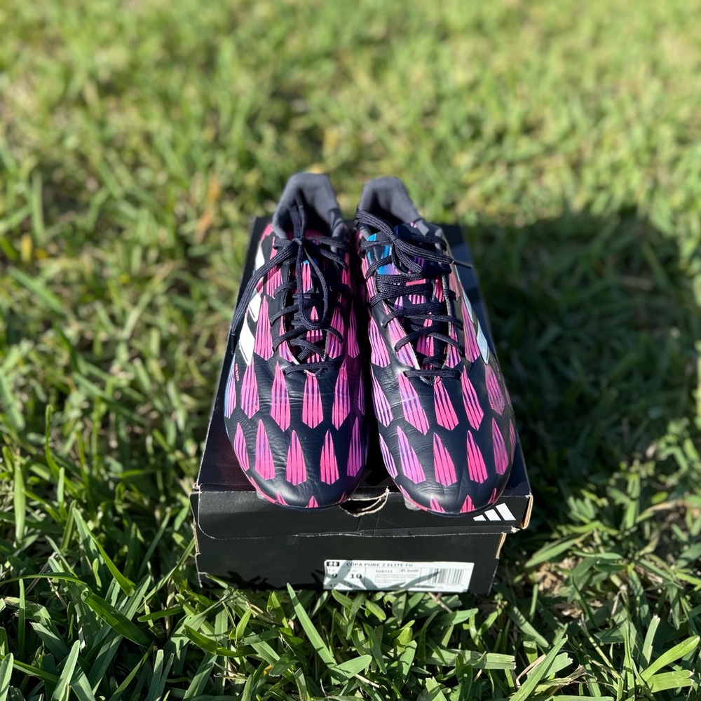Adidas Copa Pure 2 Elite FG Soccer Cleats Size 9 (US MEN) - Pink/Blue/Black